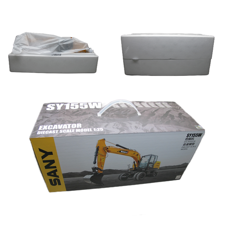 Original factory 1:25 Scale SANY SY155W Diecast Wheel Excavator Model for Collection, Gift Original factory 1:25 Scale SANY SY155W Diecast Wheel Excavator Model for Collection, Gift