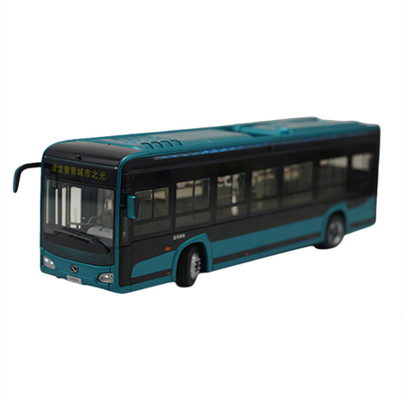 1:38 Xiamen King Long Smart City Light 5G Connected  XMQ6105G collectible city bus – High Simulation Collectible Diecast Bus with Opening Doors & Light Effects