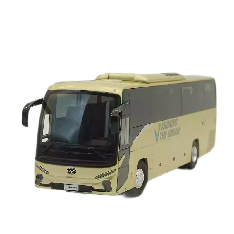 1:42 Scale Golden dragon Higer Coach V12 Alloy Bus Model with LED Lights - Collectible Display Gift for Adults, Diecast Replica for Transport Fans 1:42 Scale Golden dragon Higer Coach V12 Alloy Bus Model with LED Lights - Collectible Display Gift for Adults, Diecast Replica for Transport Fans