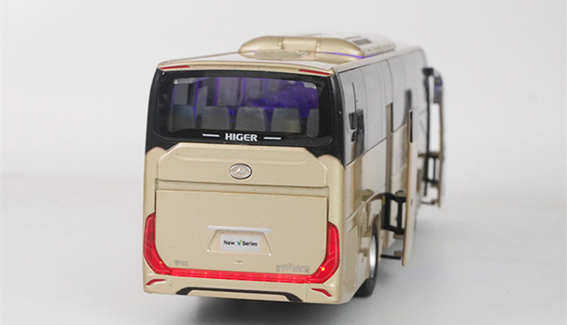 1:42 Scale Golden dragon Higer Coach V12 Alloy Bus Model with LED Lights - Collectible Display Gift for Adults, Diecast Replica for Transport Fans 1:42 Scale Golden dragon Higer Coach V12 Alloy Bus Model with LED Lights - Collectible Display Gift for Adults, Diecast Replica for Transport Fans