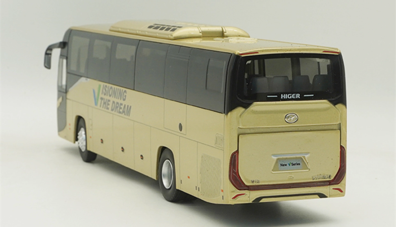 1:42 Scale Golden dragon Higer Coach V12 Alloy Bus Model with LED Lights - Collectible Display Gift for Adults, Diecast Replica for Transport Fans 1:42 Scale Golden dragon Higer Coach V12 Alloy Bus Model with LED Lights - Collectible Display Gift for Adults, Diecast Replica for Transport Fans