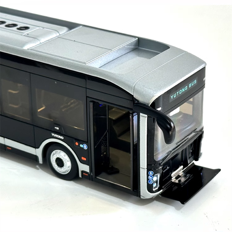 New release 1:42 Yutong U12 Diecast city bus model  overseas version black kinggang black pure electric bus alloy model New release 1:42 Yutong U12 Diecast city bus model  overseas version black kinggang black pure electric bus alloy model