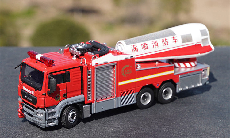 Original factory 1:50 MAN Turbojet alloy Fire truck simulation model diecast Chinese fire rescue model for gift Original factory 1:50 MAN Turbojet alloy Fire truck simulation model diecast Chinese fire rescue model for gift