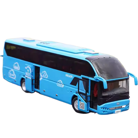 Original Factory 1:42 Higer KLQ6125B H92 Suzhou King Long Coach Model – Alloy Tour Bus Miniature