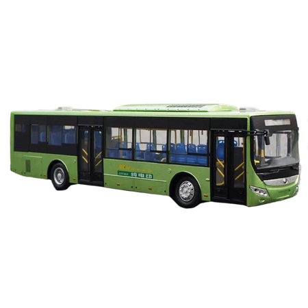 1:42 Original YUTONG E12 Electric Bus Diecast Model – Alloy Collectible Coach with Opening Doors