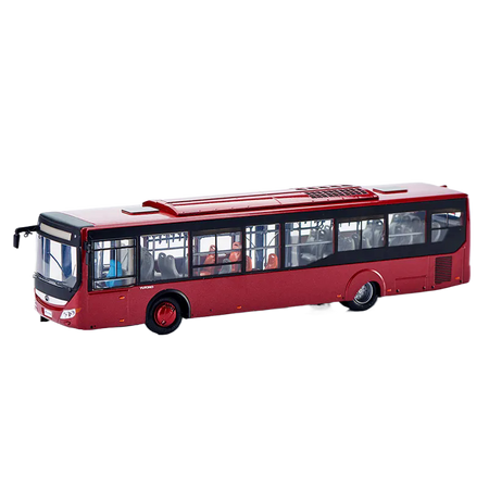 Original Factory 1:42 YUTONG ZK6128 Low-Floor Diecast Realistic City Bus Model – Alloy Collectible with Opening Doors