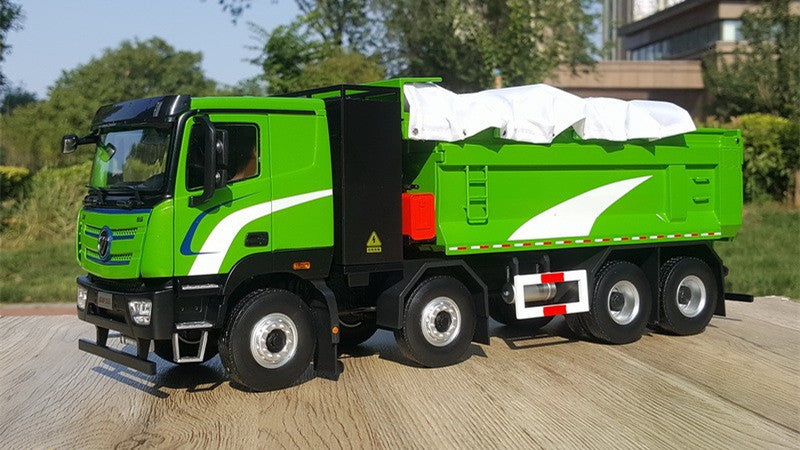Original factory 1:24 Foton Auman Zhilan New Energy Alloy Dump Truck Model for gifts, collection, display Original factory 1:24 Foton Auman Zhilan New Energy Alloy Dump Truck Model for gifts, collection, display