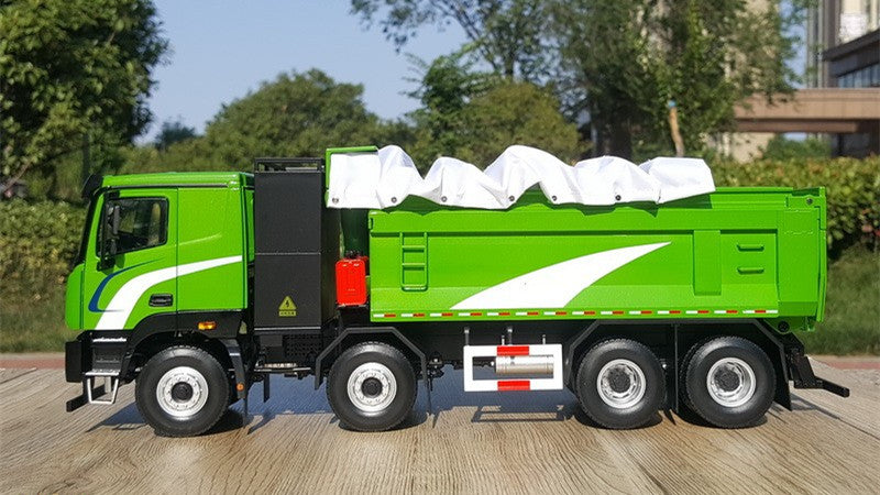 Original factory 1:24 Foton Auman Zhilan New Energy Alloy Dump Truck Model for gifts, collection, display Original factory 1:24 Foton Auman Zhilan New Energy Alloy Dump Truck Model for gifts, collection, display