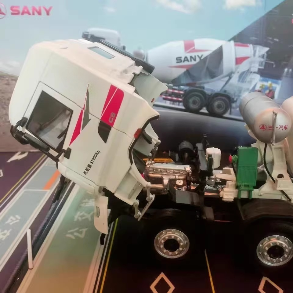 Original factory 1:24 SANY 8*4 alloy concrete mixer truck model diecast Cement tank mixing truck model for gift Original factory 1:24 SANY 8*4 alloy concrete mixer truck model diecast Cement tank mixing truck model for gift