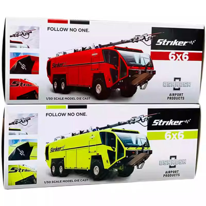 Original factory 1:50 Oshkosh Striker Diecast Fire fighting truck models metal Airfield fire engine truck model for gift Original factory 1:50 Oshkosh Striker Diecast Fire fighting truck models metal Airfield fire engine truck model for gift