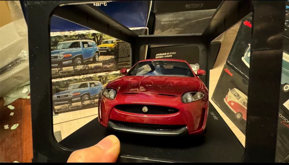 Classic rare Autoart 1/18 Jaguar Xkr-s French Racing diecast car model Classic rare Autoart 1/18 Jaguar Xkr-s French Racing diecast car model