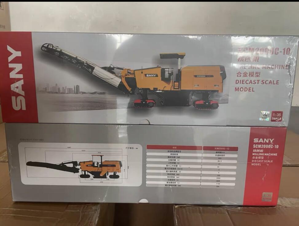 Authentic high fidelity 1:35 SANY SCM2000-C10 Diecast Milling Machine Model alloy Pavement Milling Machine Models for gift Authentic high fidelity 1:35 SANY SCM2000-C10 Diecast Milling Machine Model alloy Pavement Milling Machine Models for gift
