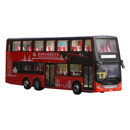 High Quality 1:40 Baycheng Zhongxing Smart Double-Decker Sightseeing Bus Model for Gift, Collection