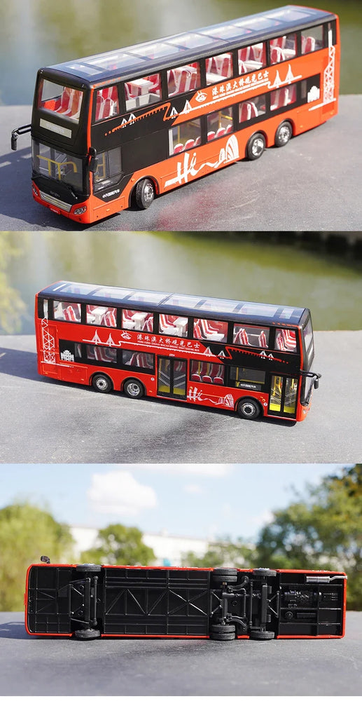 High Quality 1:40 Baycheng Zhongxing Smart Double-Decker Sightseeing Bus Model for Gift, Collection High Quality 1:40 Baycheng Zhongxing Smart Double-Decker Sightseeing Bus Model for Gift, Collection