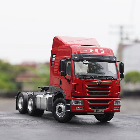 Original factory new released 1:24 FAW HW V Han V diecast tractor trailer alloy engineering truck model for sale