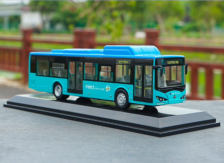 Original factory 1:64 BYD K9  K8 pure electric diecast bus model for toy gift Original factory 1:64 BYD K9  K8 pure electric diecast bus model for toy gift