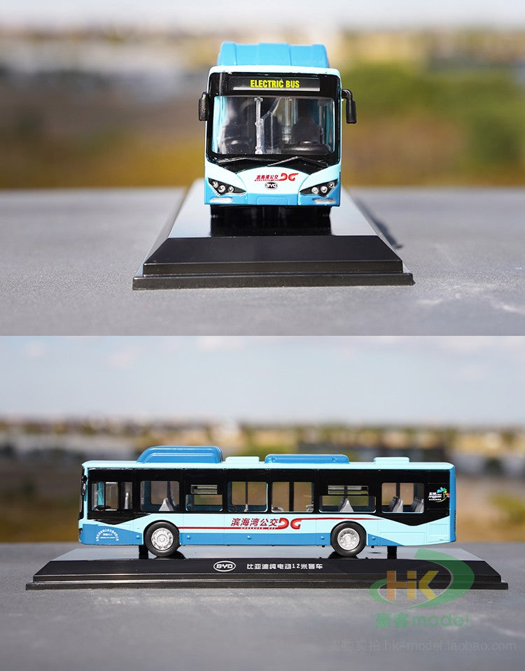 Original factory 1:64 BYD K9  K8 pure electric diecast bus model for toy gift Original factory 1:64 BYD K9  K8 pure electric diecast bus model for toy gift