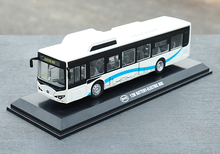 Original factory 1:64 BYD K9  K8 pure electric diecast bus model for toy gift Original factory 1:64 BYD K9  K8 pure electric diecast bus model for toy gift