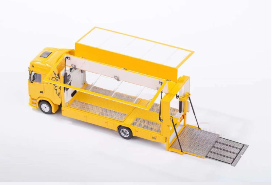 Gcd yellow 1:64 Scania Euroji transparent car models alloy transport vehicle truck models for decoration, gift Gcd yellow 1:64 Scania Euroji transparent car models alloy transport vehicle truck models for decoration, gift
