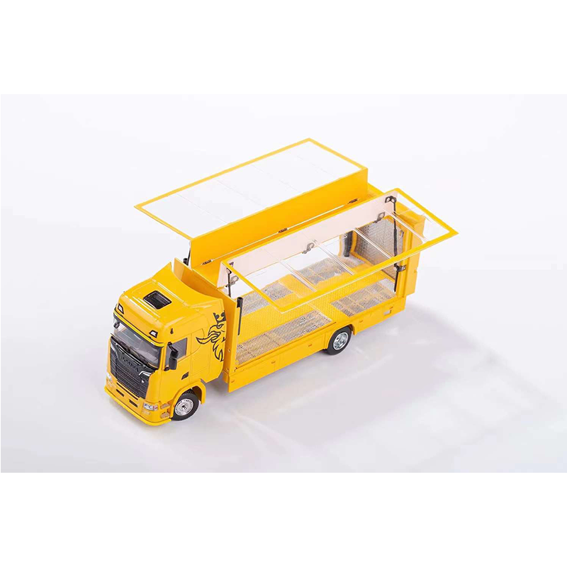 Gcd yellow 1:64 Scania Euroji transparent car models alloy transport vehicle truck models for decoration, gift Gcd yellow 1:64 Scania Euroji transparent car models alloy transport vehicle truck models for decoration, gift