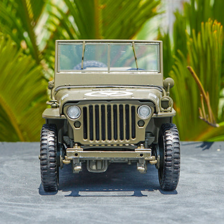 1:18 FX series Military jeep WWII Second World War Classic jeep car models for gift, collection