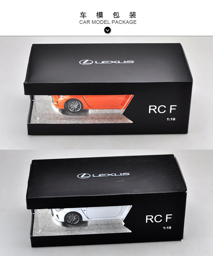 Original factory authentic 1:18 LEXUS RCF Sportscar diecast car model for collection, gift, toys Original factory authentic 1:18 LEXUS RCF Sportscar diecast car model for collection, gift, toys