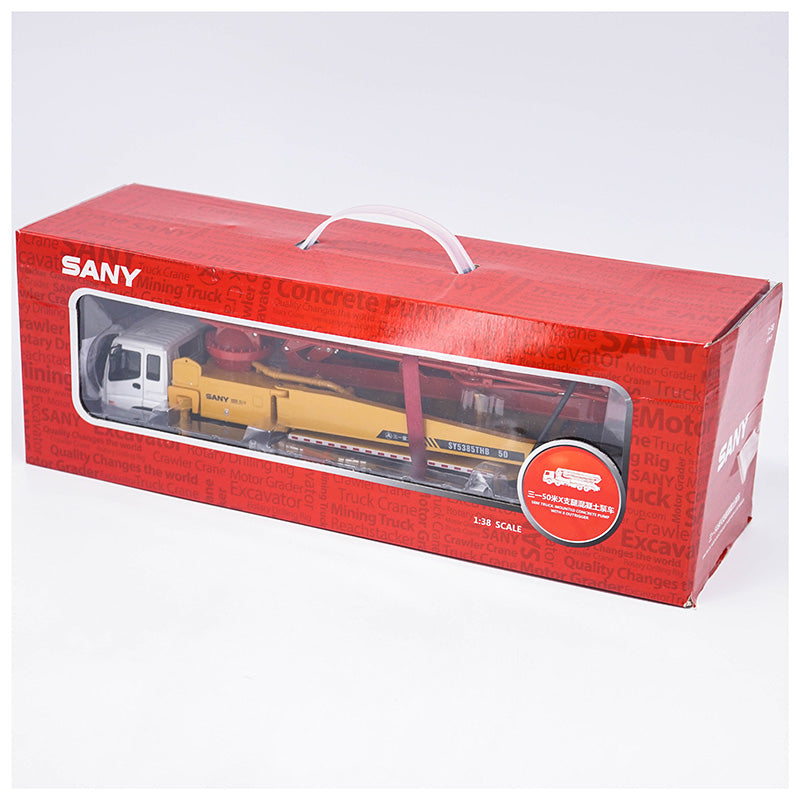 1:38 SANY 50m X foot ISUZU Truck mounted concrete Pump Diecast model 1:38 SANY 50m X foot ISUZU Truck mounted concrete Pump Diecast model