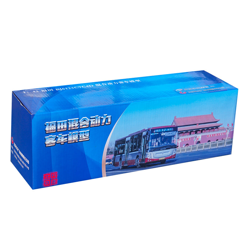 1:43 Foton Passenger Beijing hybrid bus model with small gift 1:43 Foton Passenger Beijing hybrid bus model with small gift