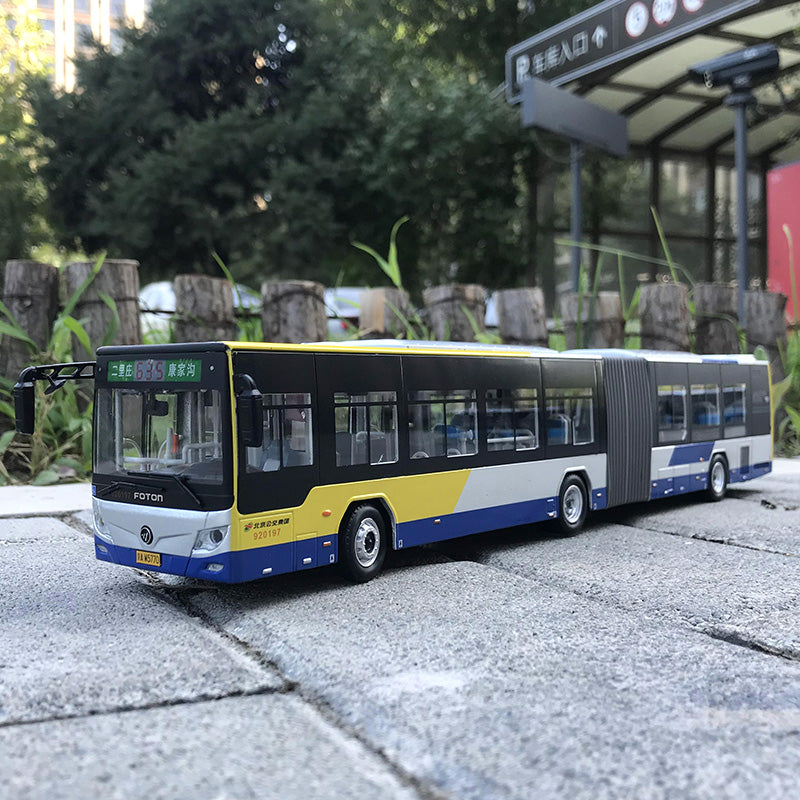 Original factory 1:43 Foton Bus Beijing City 635 Road BJ6160C6CCD diecast articulated Giant dragon alloy car model for gift, collection Original factory 1:43 Foton Bus Beijing City 635 Road BJ6160C6CCD diecast articulated Giant dragon alloy car model for gift, collection