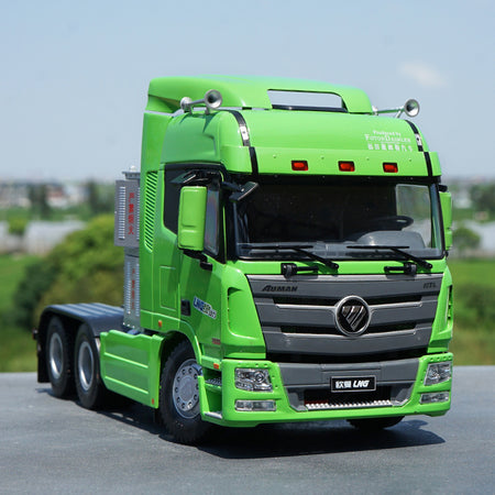 Original factory authentic Foton AUMAN MT Version 1:24 AUMAN GTL LNG semi-trailer tractor alloy scale models for gift, collection