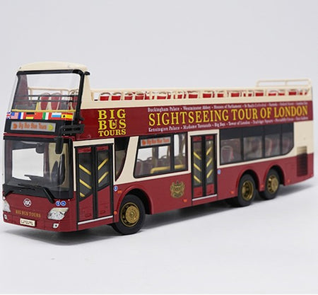 Original Rare Alloy Model 1:43 Ankai Double Decker Big Bus Sightseeing Tour of London Olympic Diecast Toy Model for christmas gift,Collection,Decoration