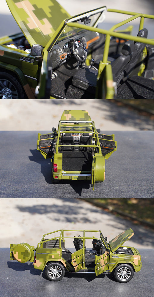 Original factory 1:18 BAIC Beijing  Jeep B80C BJ80J diecast military vehicle Parade car guide car alloy off-road vehicle model for gift Original factory 1:18 BAIC Beijing  Jeep B80C BJ80J diecast military vehicle Parade car guide car alloy off-road vehicle model for gift