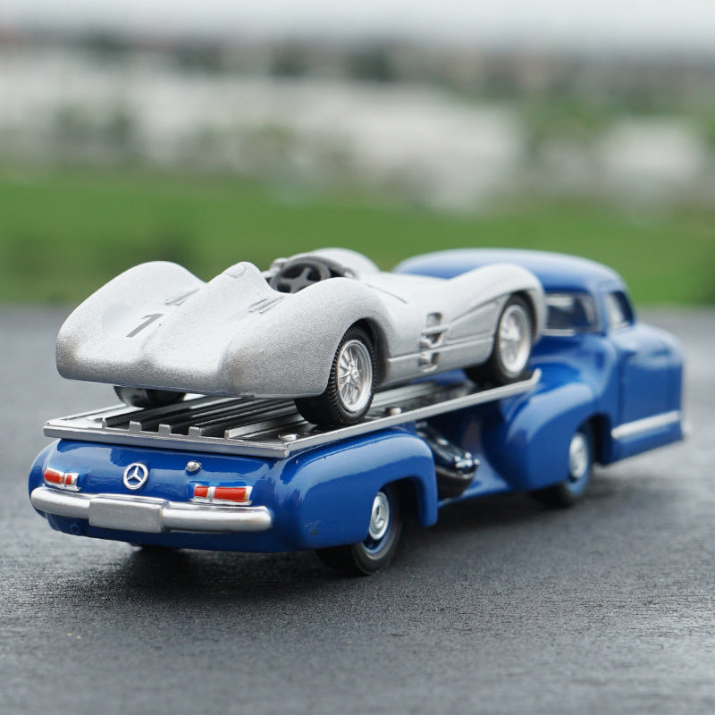 Original NOREV 1:64 Benz Blue Miracle diecast Truck model alloy Silver Arrow trailer BENZ alloy set car model Original NOREV 1:64 Benz Blue Miracle diecast Truck model alloy Silver Arrow trailer BENZ alloy set car model