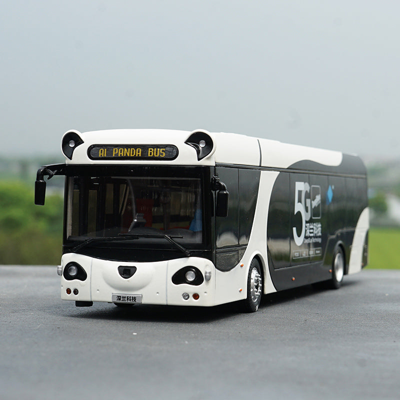 Original factory high quality deepblue technology 1:42 diecast White-Black AL Panda City Bus Model for gift, collection Original factory high quality deepblue technology 1:42 diecast White-Black AL Panda City Bus Model for gift, collection