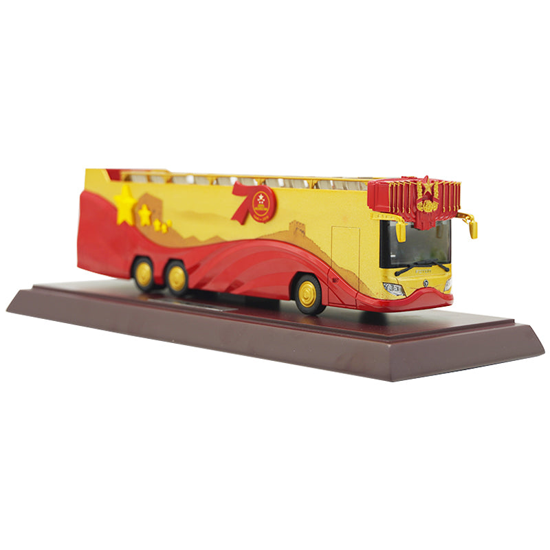 Original factory 1:42 Foton AUV 70th aniversary Concierge Car Double Decker Sight bus model for gift Original factory 1:42 Foton AUV 70th aniversary Concierge Car Double Decker Sight bus model for gift