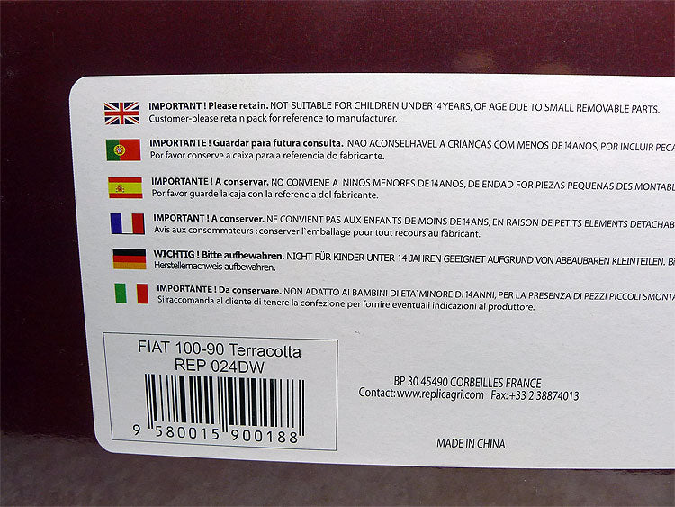 French REP 1:32 FIAT 100-90 Fiat New Holland six-wheeled agricultural vehicle Tractor model French REP 1:32 FIAT 100-90 Fiat New Holland six-wheeled agricultural vehicle Tractor model