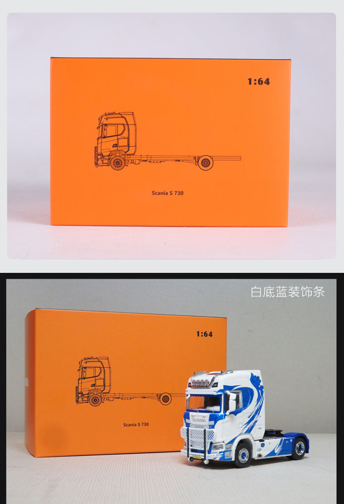 1:64 GCD Scania S730 heavy truck tractor model alloy engineering truck model for goft, toys 1:64 GCD Scania S730 heavy truck tractor model alloy engineering truck model for goft, toys
