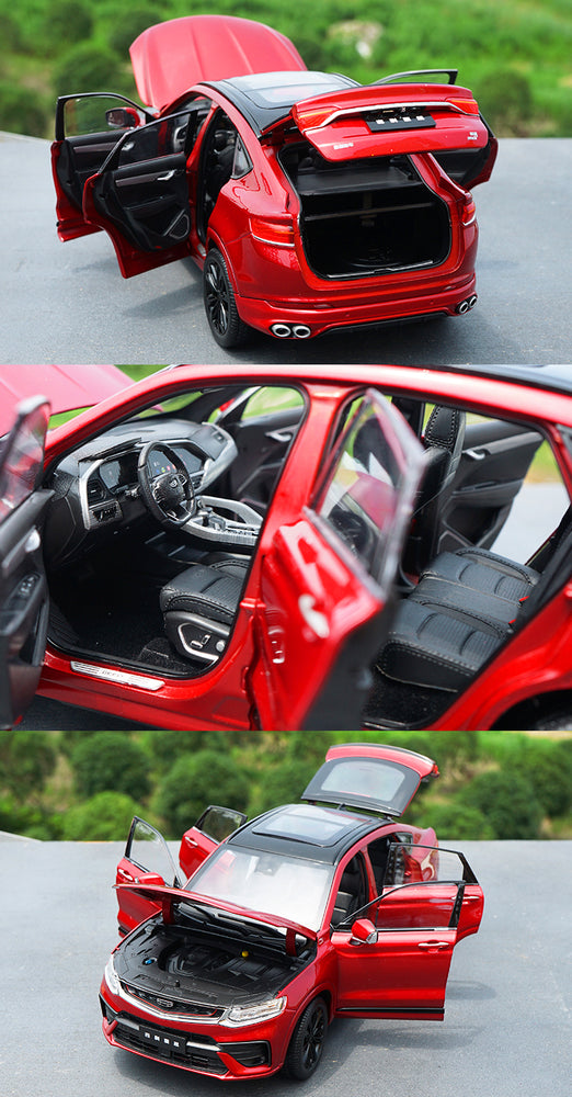 high quality alloy scale toy car miniature 1:18 Xingyue sports coupe Geely SUV diecast car model high quality alloy scale toy car miniature 1:18 Xingyue sports coupe Geely SUV diecast car model
