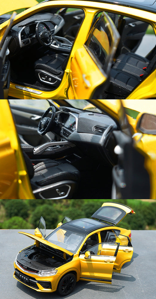 high quality alloy scale toy car miniature 1:18 Xingyue sports coupe Geely SUV diecast car model high quality alloy scale toy car miniature 1:18 Xingyue sports coupe Geely SUV diecast car model