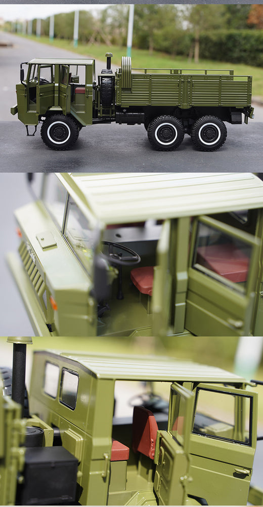 Original factory 1:24 Saic Hongyan CQ261 6×6 heavy military vehicle cross-country diecast truck alloy car model for gift, collection Original factory 1:24 Saic Hongyan CQ261 6×6 heavy military vehicle cross-country diecast truck alloy car model for gift, collection