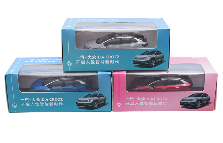 Original 1:43 VW ID.4 Crozz ID4 pure electric SUV Blue/red/grey diecast alloy simulation car model for toy, gift
