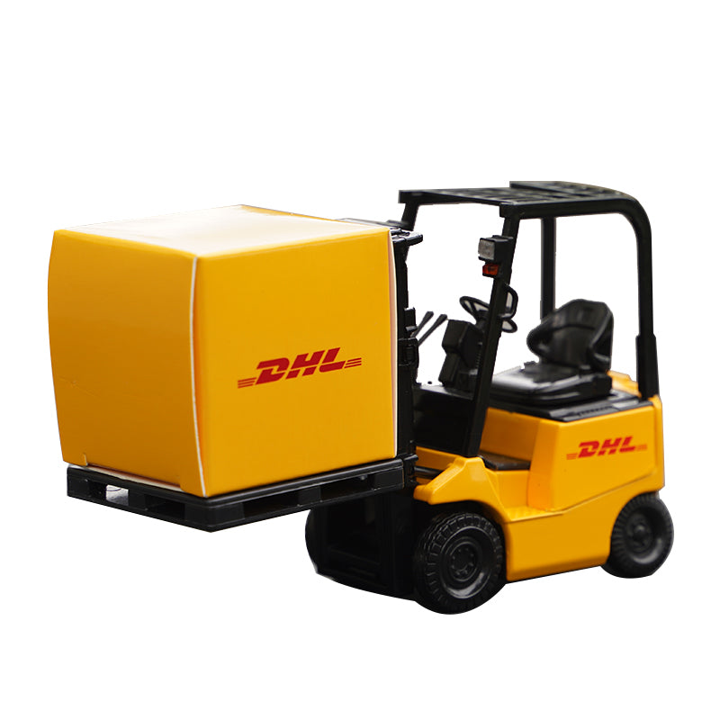 Original factory 1:24 Lizhiyou DHL forklift LINFOX warehouse logistics supply chain Diecast forklift truck model for toy, collection Original factory 1:24 Lizhiyou DHL forklift LINFOX warehouse logistics supply chain Diecast forklift truck model for toy, collection
