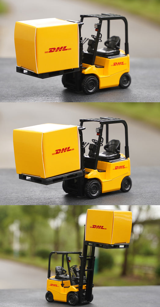 Original factory 1:24 Lizhiyou DHL forklift LINFOX warehouse logistics supply chain Diecast forklift truck model for toy, collection Original factory 1:24 Lizhiyou DHL forklift LINFOX warehouse logistics supply chain Diecast forklift truck model for toy, collection
