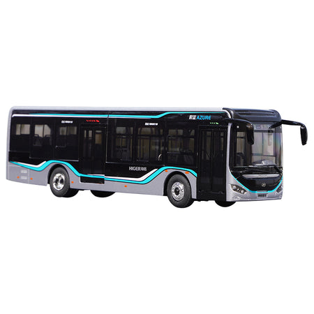 Original factory 1:42 Golden Dragon Weiblue  Azure New Energy City Bus Alloy Model with LED Lights – Collectible Diecast Simulation Bus for Display & Gift