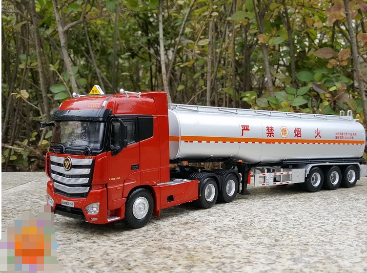 Original factory 1:36 Foton Ouman EST-A diecast oil tank model alloy container tank truck model for gift Original factory 1:36 Foton Ouman EST-A diecast oil tank model alloy container tank truck model for gift