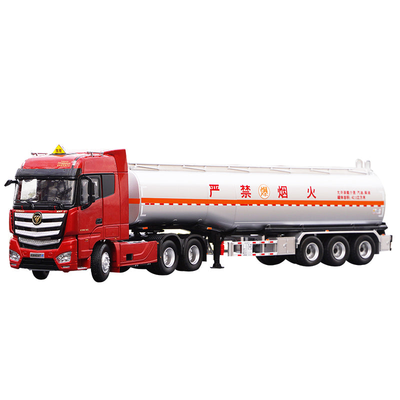 Original factory 1:36 Foton Ouman EST-A diecast oil tank model alloy container tank truck model for gift Original factory 1:36 Foton Ouman EST-A diecast oil tank model alloy container tank truck model for gift