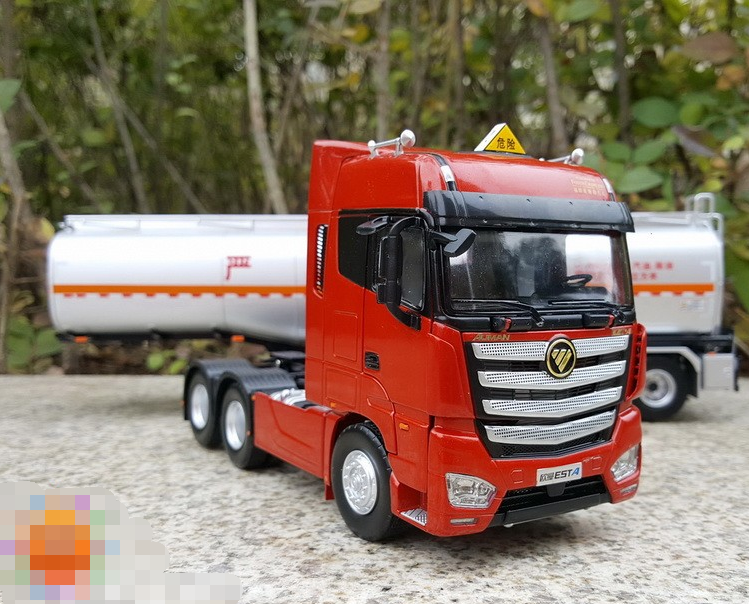 Original factory 1:36 Foton Ouman EST-A diecast oil tank model alloy container tank truck model for gift Original factory 1:36 Foton Ouman EST-A diecast oil tank model alloy container tank truck model for gift