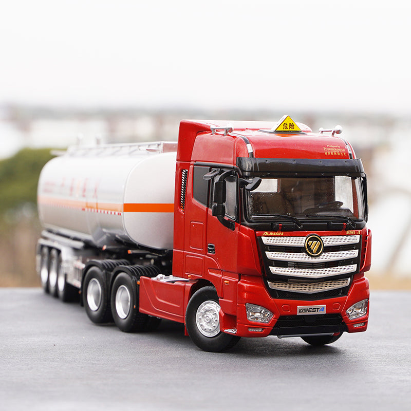 Original factory 1:36 Foton Ouman EST-A diecast oil tank model alloy container tank truck model for gift Original factory 1:36 Foton Ouman EST-A diecast oil tank model alloy container tank truck model for gift