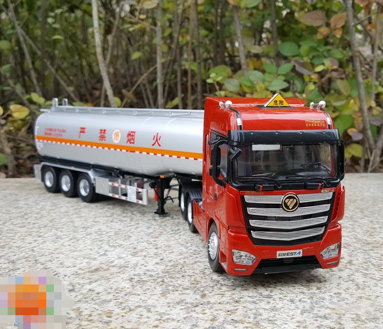 Original factory 1:36 Foton Ouman EST-A diecast oil tank model alloy container tank truck model for gift Original factory 1:36 Foton Ouman EST-A diecast oil tank model alloy container tank truck model for gift