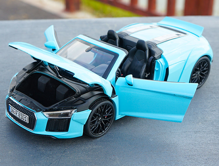 Original Authorized Authentic 1/18 Scale Audi R8 V10 plus NEW R8 Diecast roadster Car Model for birthday/christmas gift,collection Original Authorized Authentic 1/18 Scale Audi R8 V10 plus NEW R8 Diecast roadster Car Model for birthday/christmas gift,collection